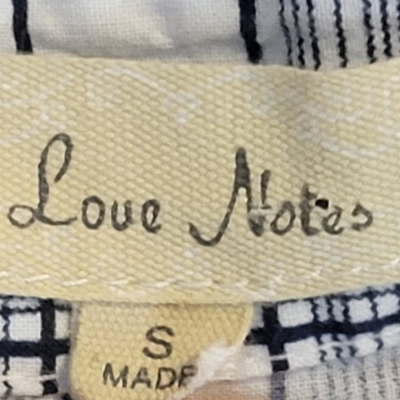 Love Notes blue white top small - Picture 6 of 6